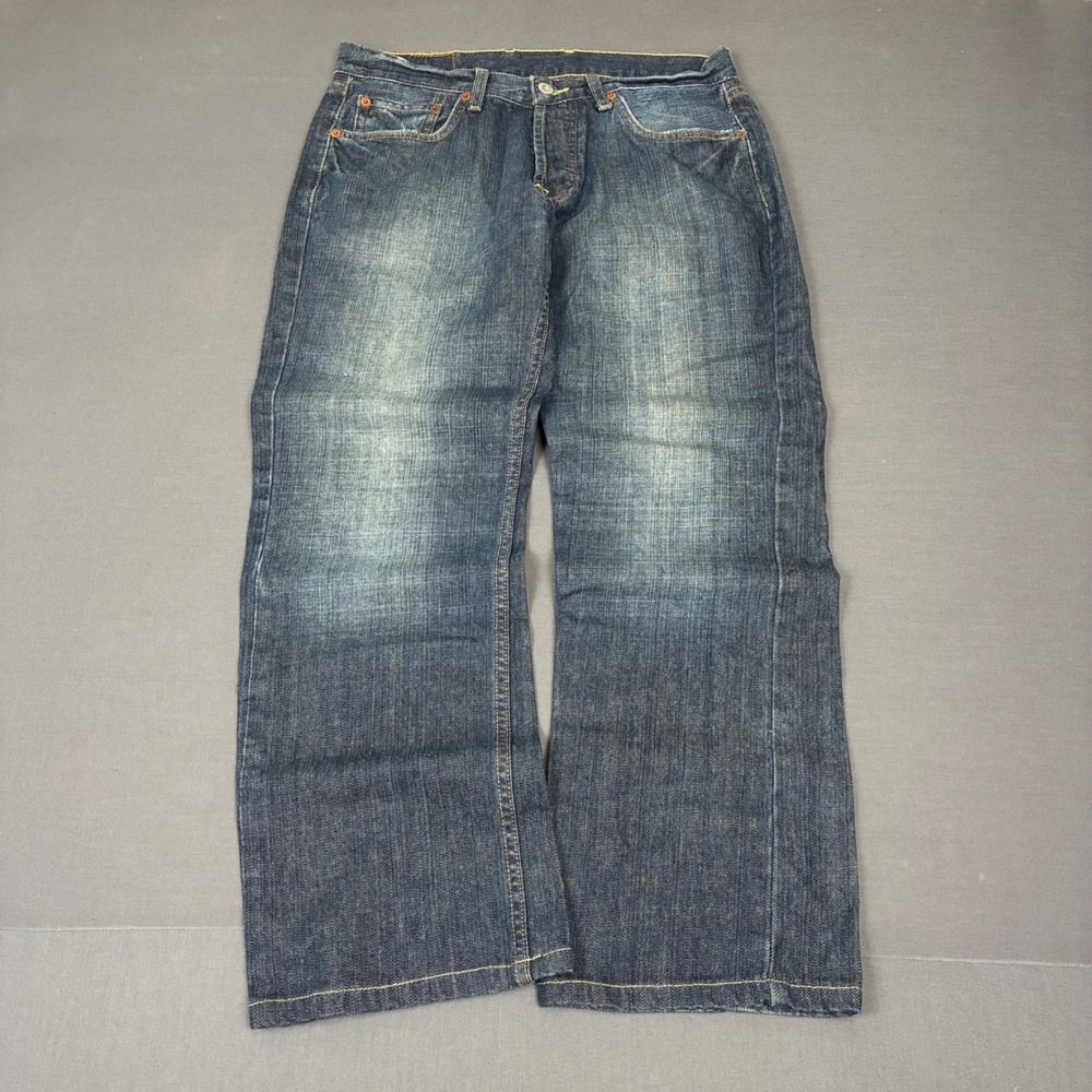Vintage Lucky Brand Lucky You Dark Wash Loose Straight Jeans Men's Size 31x28